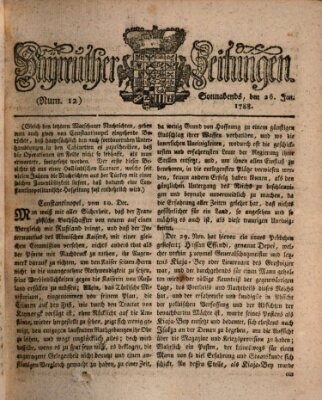 Bayreuther Zeitung Samstag 26. Januar 1788