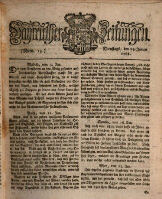 Bayreuther Zeitung Dienstag 29. Januar 1788