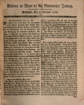 Bayreuther Zeitung Freitag 8. Februar 1788