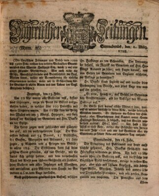 Bayreuther Zeitung Samstag 1. März 1788