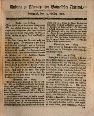 Bayreuther Zeitung Freitag 14. März 1788