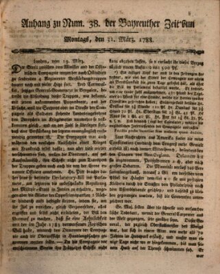 Bayreuther Zeitung Montag 31. März 1788