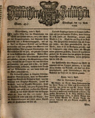 Bayreuther Zeitung Dienstag 15. April 1788