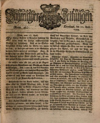 Bayreuther Zeitung Dienstag 22. April 1788