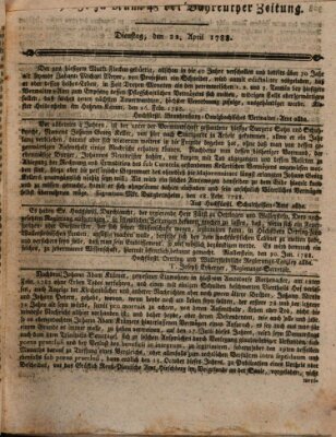 Bayreuther Zeitung Dienstag 22. April 1788