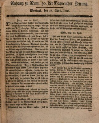 Bayreuther Zeitung Montag 28. April 1788