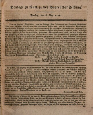 Bayreuther Zeitung Dienstag 6. Mai 1788