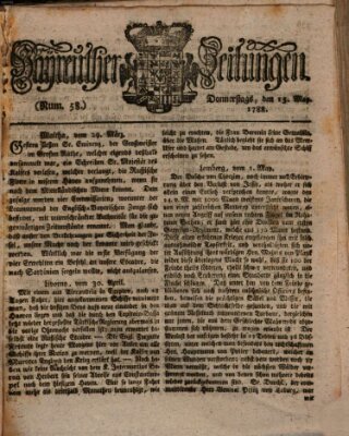 Bayreuther Zeitung Donnerstag 15. Mai 1788