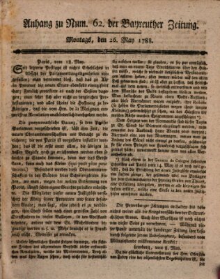 Bayreuther Zeitung Montag 26. Mai 1788