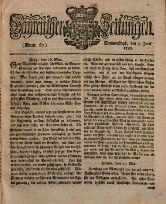 Bayreuther Zeitung Donnerstag 5. Juni 1788