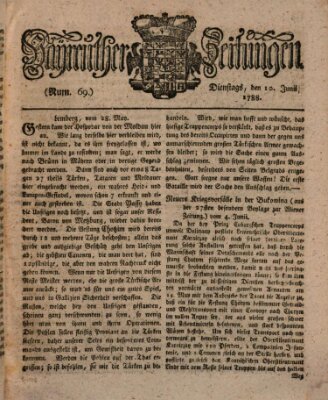 Bayreuther Zeitung Dienstag 10. Juni 1788