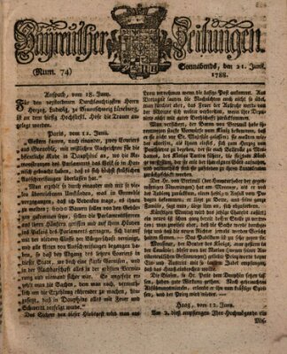 Bayreuther Zeitung Samstag 21. Juni 1788