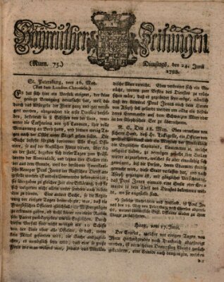 Bayreuther Zeitung Dienstag 24. Juni 1788