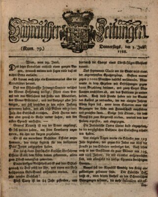 Bayreuther Zeitung Donnerstag 3. Juli 1788