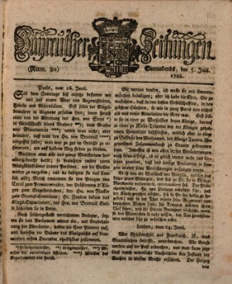 Bayreuther Zeitung Samstag 5. Juli 1788