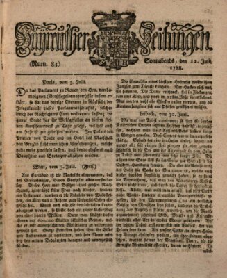 Bayreuther Zeitung Samstag 12. Juli 1788