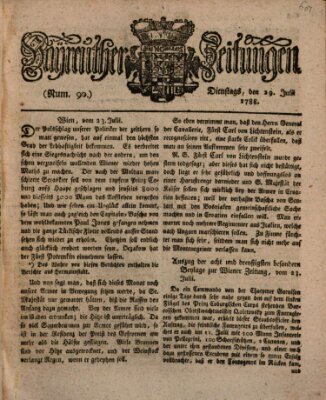 Bayreuther Zeitung Dienstag 29. Juli 1788