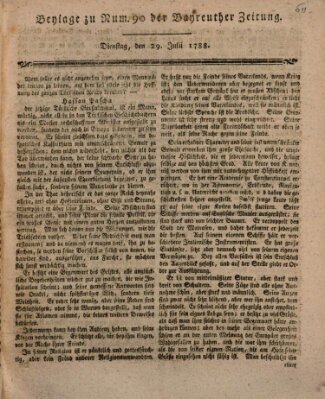 Bayreuther Zeitung Dienstag 29. Juli 1788