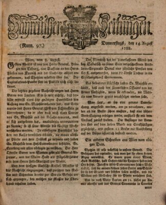 Bayreuther Zeitung Donnerstag 14. August 1788