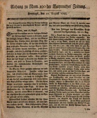 Bayreuther Zeitung Freitag 22. August 1788