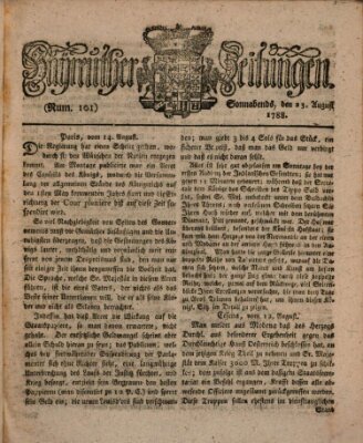 Bayreuther Zeitung Samstag 23. August 1788