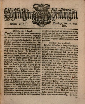 Bayreuther Zeitung Dienstag 16. September 1788