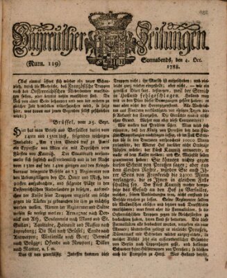 Bayreuther Zeitung Samstag 4. Oktober 1788