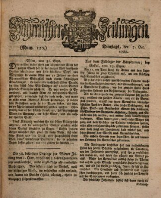 Bayreuther Zeitung Dienstag 7. Oktober 1788