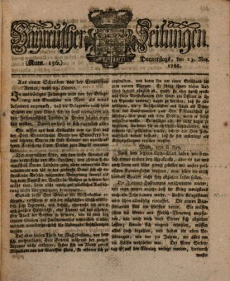 Bayreuther Zeitung Donnerstag 13. November 1788