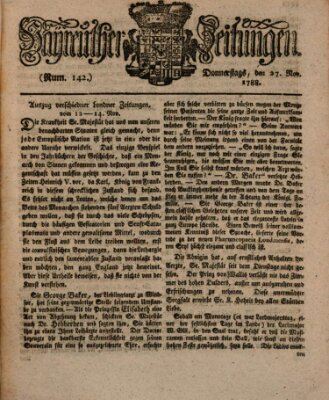 Bayreuther Zeitung Donnerstag 27. November 1788