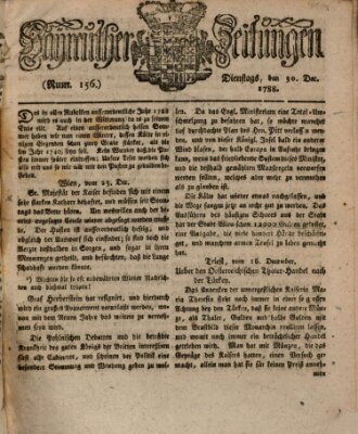 Bayreuther Zeitung Dienstag 30. Dezember 1788