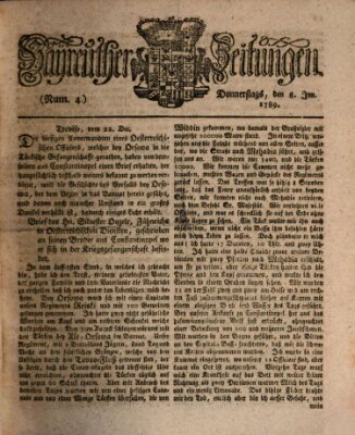 Bayreuther Zeitung Donnerstag 8. Januar 1789