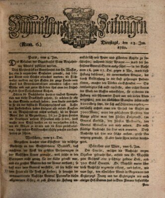 Bayreuther Zeitung Dienstag 13. Januar 1789