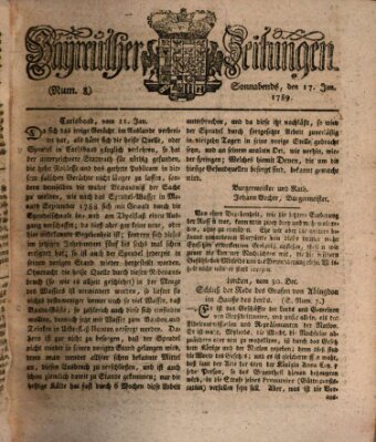 Bayreuther Zeitung Samstag 17. Januar 1789