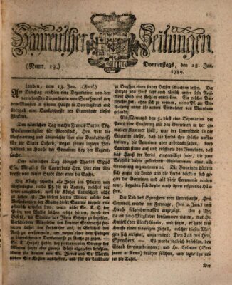 Bayreuther Zeitung Mittwoch 28. Januar 1789