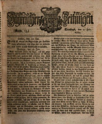 Bayreuther Zeitung Dienstag 3. Februar 1789