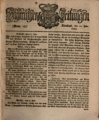 Bayreuther Zeitung Dienstag 10. Februar 1789