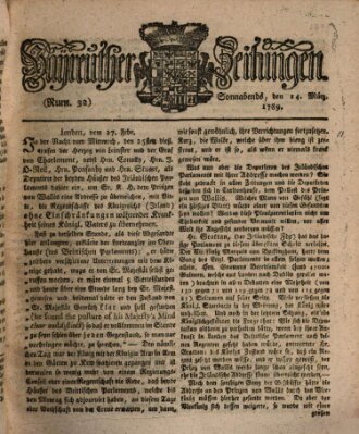 Bayreuther Zeitung Samstag 14. März 1789