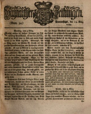 Bayreuther Zeitung Donnerstag 19. März 1789