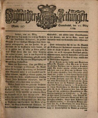 Bayreuther Zeitung Samstag 21. März 1789