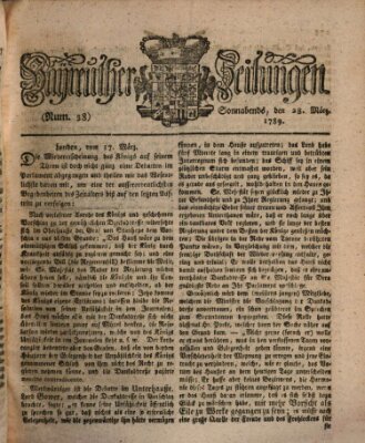 Bayreuther Zeitung Samstag 28. März 1789