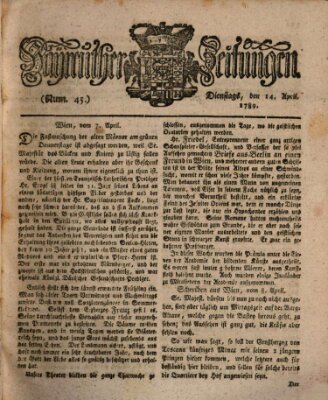 Bayreuther Zeitung Dienstag 14. April 1789