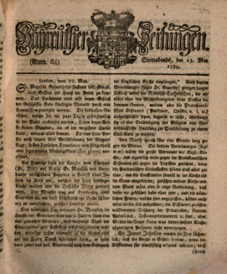 Bayreuther Zeitung Samstag 23. Mai 1789