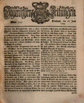 Bayreuther Zeitung Dienstag 16. Juni 1789