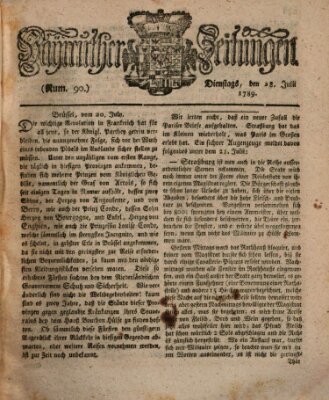 Bayreuther Zeitung Dienstag 28. Juli 1789