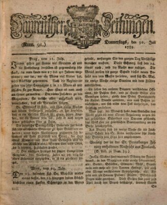 Bayreuther Zeitung Donnerstag 30. Juli 1789