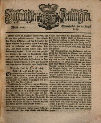 Bayreuther Zeitung Samstag 22. August 1789