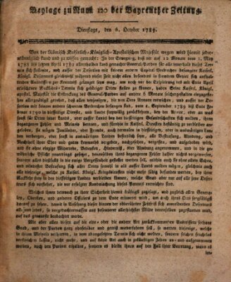 Bayreuther Zeitung Dienstag 6. Oktober 1789