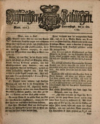 Bayreuther Zeitung Donnerstag 8. Oktober 1789