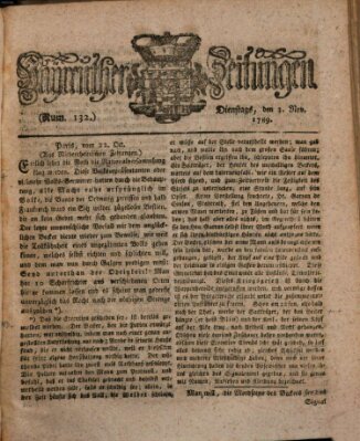 Bayreuther Zeitung Dienstag 3. November 1789